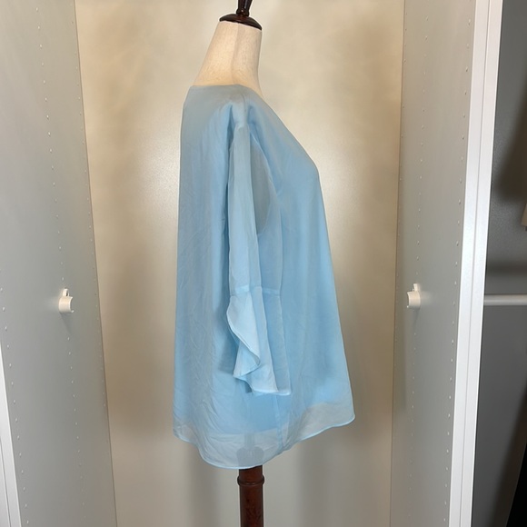 Calvin Klein Robins Egg Blue Blouse Size Large - Picture 4 of 9